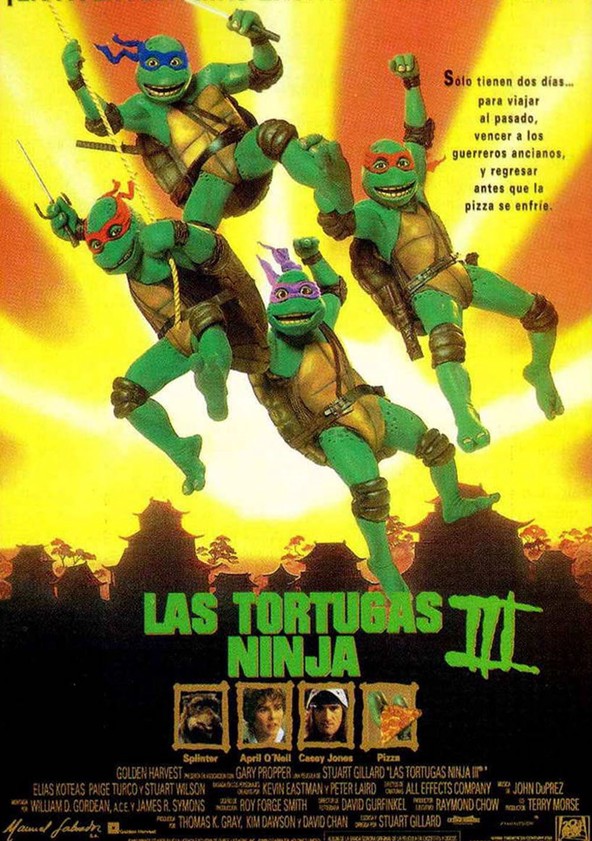 película Las Tortugas Ninja III: Viaje al pasado