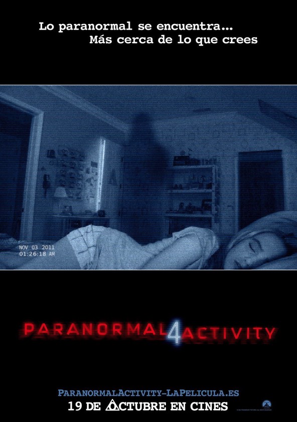 dónde ver película Paranormal Activity 4