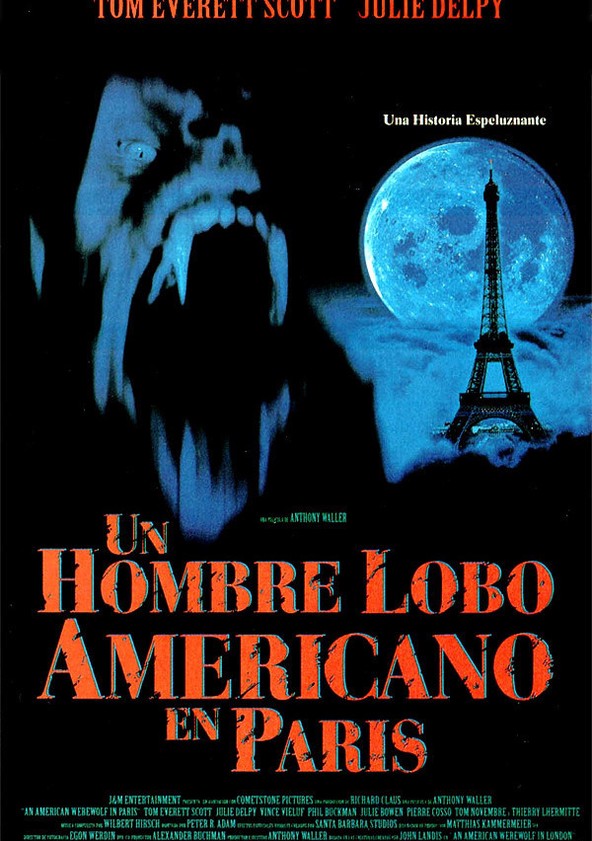 película Un hombre lobo americano en París