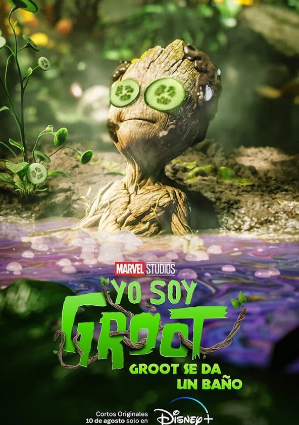 película Groot se da un baño